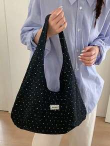 Korean Style Niche Design Ins Style Underarm Shoulder Bag Versatile Fashion Commute Outing Daily Shopping Gentle Summer Large Capacity Tote Women's Bag - Black - View 3