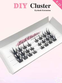 24PCS CC-Curl Natural Lash Clusters Eyelash Clusters Wispy Lashes Clusters Cluster Eyelash Extensions Individual Lashes DIY Lash Natural Look - CC - View 2