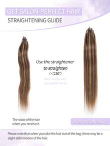 Nano Bead Hair Extensions 8d Micro Link Hair Extensions Human Hair Extensions 12-22inch Straight Human Hair Nature Black Nano Ring Invisible Mini Silicon Beads MicroBead Hair Extensions For Women Easy To Wear Halloween Costumes & Christmas - SP4/27 - View 10