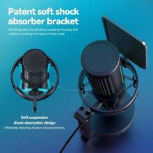 Micrófono USB Profesional, Micrófono de Condensador Cardioide con Reducción de Ruido y Control de Volumen, Plug and Play, Adecuado para Juegos, Transmisión en Vivo, Podcasting, Vlog, Grabación de Estudio, Compatible con PC, Portátil, Android y Smartphones iOS - Ver 7