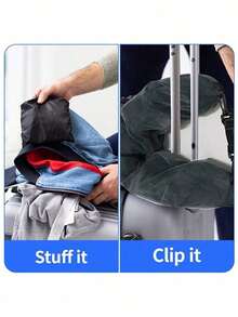 1pc Refillable Dual-Use U-Shaped Travel Neck Pillow, Multi-Color Options, No Filling, Can Be Used As Clothing Storage Bag, Soft And Comfortable, Suitable For Self-Driving, Airplane, Long-Distance Travel, Travel Luggage Storage, Holiday Practical Accessory, Travel Stock-Up, Christmas Practical Travel Gift - Multicolor - View 8