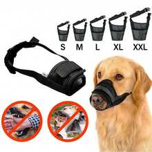 1 Pc Dog Muzzle, Soft Mesh Muzzles For Small Medium Large Dogs Chihuahua Poodle Husky Labrador Retriever, Breathable Dog Mouth Guard For Biting Chewing Grooming, Allow Panting Drinking - Multicolor - View 7