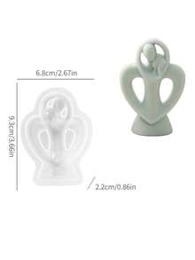 Abstract Hugging Couple Silicone Mold, DIY Mould For Candle Gypsum Ornament Epoxy Resin Handcraft - Multicolor - View 12