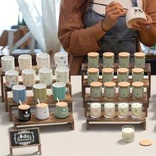 4 Buah Rak Display Kayu Bertingkat Besar, Cocok untuk Berbagai Acara Pameran | Rak Penyimpanan Parfum yang Dapat Ditumpuk, Unisex | Rak Display Dekoratif | Set Display Meja Kayu | Rak Display Pesta - 4pcs - View 6