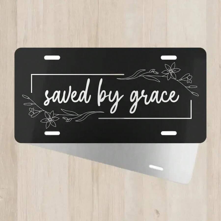 For Decorative Purposes Only, Christian License Plate, Car Decoration Sign, Religious Car Tag, Religious Gift, Front Plate - 6X 12inch Polished Aluminum Standard Plate, 2D Flat, Easy To Install (For Decorative Purposes Only) - A - View 1