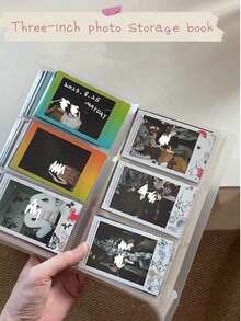 1pc Mini Instant Photo Album, Can Store 3-Inch Instant Photos, Stamps And Postcards, Suitable For Fujifilm Mini Camera, Photo Collection, Travel Memory Souvenir, Wedding Favor, Cute Back To School Stationery Set, Suitable For Students Daily Use - A - View 5