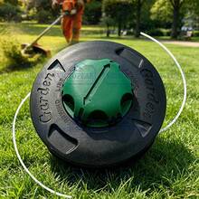 1 buah Kepala Pemangkas Rumput Gaya OM Besar Warna Hitam, Diameter 140mm, Ulir M10*1.25, Kecepatan Tinggi, Tahan Aus, Mudah Diganti, Terbuat dari Plastik Rekayasa dengan Inti Logam, dengan Inti Logam. - Kepala rumput (gaya OM hitam besar) - View 7