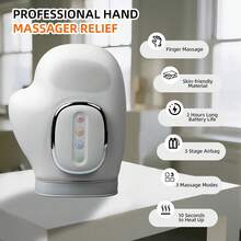 Hand Massager With Heating And Pressure Massage, Suitable For Arthritis And Carpal Tunnel Syndrome, Rechargeable Electric Hand Massager, Relieves Hand Stiffness, 3 Modes 5 Pressure Levels, Ideal Gift For Men And Women, 2000mAh Rechargeable Battery - Grey - View 4