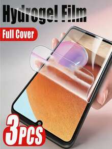 3pcs HD Hydrogel Film No Bubbles Easy To Stick Explosion-Proof Scratch Resistant Automatic Repair Compatible With Samsung Galaxy S26/Compatible With Xiaomi Poco/Compatible With Huawei/Honor/Compatible With IPhone 17 16 Pro Max And Other Models, Screen Protector Film Soft Film (Non Tempered Glass) Birthday/Easter/Holiday/Family/Friends/Unisex Support Finger Recognition Phone Protective Film - Clear - View 179