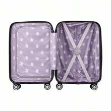 Par De Duas MalasDe Viagem 10kg Anac Rodas 360° Cadeado Abs 55x35x22 Viagem Casal Resistente Leve Compativel - Preto/Prata - Visão 4