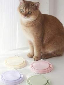 1pcs Non‑Slip Thickened Plastic Pet Bowl, Durable Feeding & Water Bowl For Cat & Dog, Household Daily Pet Supplies - 350ml - View 8