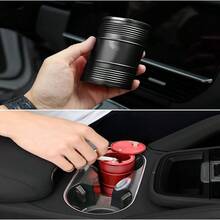 Creative Car Ashtray Cover Portable Smokeless Ashtray For Car Office And Garden Use Fashion Design Precision Engineering Unique And Functional Creative Car Multifunctional Universal Metal Ashtray With Lid Car Accessories - Multiple Styles - View 10