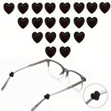 10 Pieces Anti-Slip Glasses Ear Hooks, Colorful Heart Shape, Made Of Soft Silicone, Comfortable Ear Grips, Suitable For Glasses And Sports Glasses, Anti-Slip Ear Brackets - Multicolor - View 9