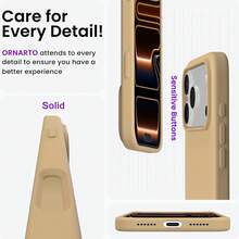 Compatible With IPhone 18 Pro Max 18 Pro 17 Pro 17 Pro Max 17 Case Liquid Silicone 3 Layers Full Covered Soft Gel Rubber Phone Case,Fresh Summer Color Palette,Shockproof Protective Case With Anti-Scratch Microfiber Lining Compatible With Iphone 13 11 16 Pro Max 15 14 Plus 12 Mini XS Max 7 8 Plus - Khaki - View 6