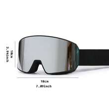 High Definition Double Layer Anti-Fog Ski Goggles, Suitable For Skiing, Cycling, Mountaineering, Snowmobiling And Other Outdoor Sports, TPU Frame, Double Layer Anti-Fog PC Lens - Multicolor - View 5