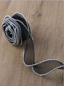 2pcs/1pc Pearl Dense Texture Edged Yarn DIY Hair Clip Bow Packaging Material 4cm Wide Meteor Fish Tail Wave Organza Decorative Ribbon, Suitable For Hair Clips, Weddings, Valentine's Day, Mother's Day, New Year, Birthday - Wide Variety Of Styles - View 3