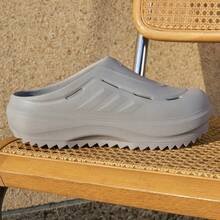 Adidas OZWAVE CLOG Stable Cushioning Rebound Thick Sole Mule Shoes "Bobo Sandals" JR6760 - Light Grey - View 2