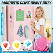 5/10pcs Heavy Duty Metal Magnetic Clips, Dopamine Multicolor Round Strong Grip Refrigerator And Whiteboard Folder Clips, Cute Multifunctional Photo, Memo, Bill And Food Bag Organizer Clips, Suitable For Home, Kitchen, Office, Classroom, Storage Cabinet And Cruise Cabin - View 6