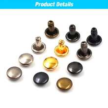 360/180 Sets Leather Rivets, Leather Rivet Kit, 4 Colors 3 Sizes Leather Rivets And Snaps For Leather Crafts, Clothing, Shoes, Leather Boots, Bags, Decoration (Gold, Silver, Bronze And Gunmetal) - D - View 3
