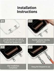 2/4/6pcs Compact Mini 360° Rotating Ultra-Thin Stainless Steel Phone Lanyard Patch, DIY Side-Hanging Single-Hole Metal Connector, Anti-Drop Phone Lanyard Decoration That Can Be Hung On Fingers, Creative Personalized Phone Lanyard Connector, Universal Phone Case Back Sticker Fixed Bracket Phone Accessory - Multicolor - View 5