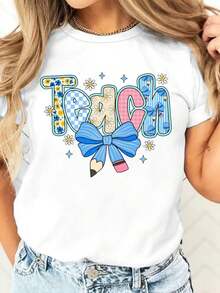 100% Cotton Silly Goose Teacher Shirt, Funny Goose Tee, Back To School, Teacher Gift, Club Shirt, Cute Animal Tee, Vintage Shirt.Jpg - 軍綠色 - 查看 1