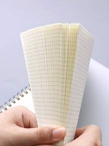 1PC 80-Page PP Cover Spiral Notebook - Lined Pages, Spiral Binding, Hard Cover Waterproof Design, Suitable For Students Or Business Office, Back To School Essential Stationery, Thick Grid Paper Spiral Bound Notebook, Wear-Resistant Transparent PP Cover Grid Notepad, Sturdy Metal Spiral Binding Not Easily Detached Writing Book, Multi-Functional Stationery For Homework, Formula Calculation, Sketching, Meeting Notes, Multiple Sizes Available, Essential For Primary, Middle And University Students, Suitable For Classroom, Training Center, Office Workstation, Back To School, Halloween, Christmas - 1 Set - View 5
