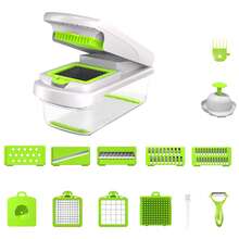 YUNRUX Kitchen Vegetable Slicer, Multifunctional Food Chopper, Vegetable Slicer - 白色 - 查看 1