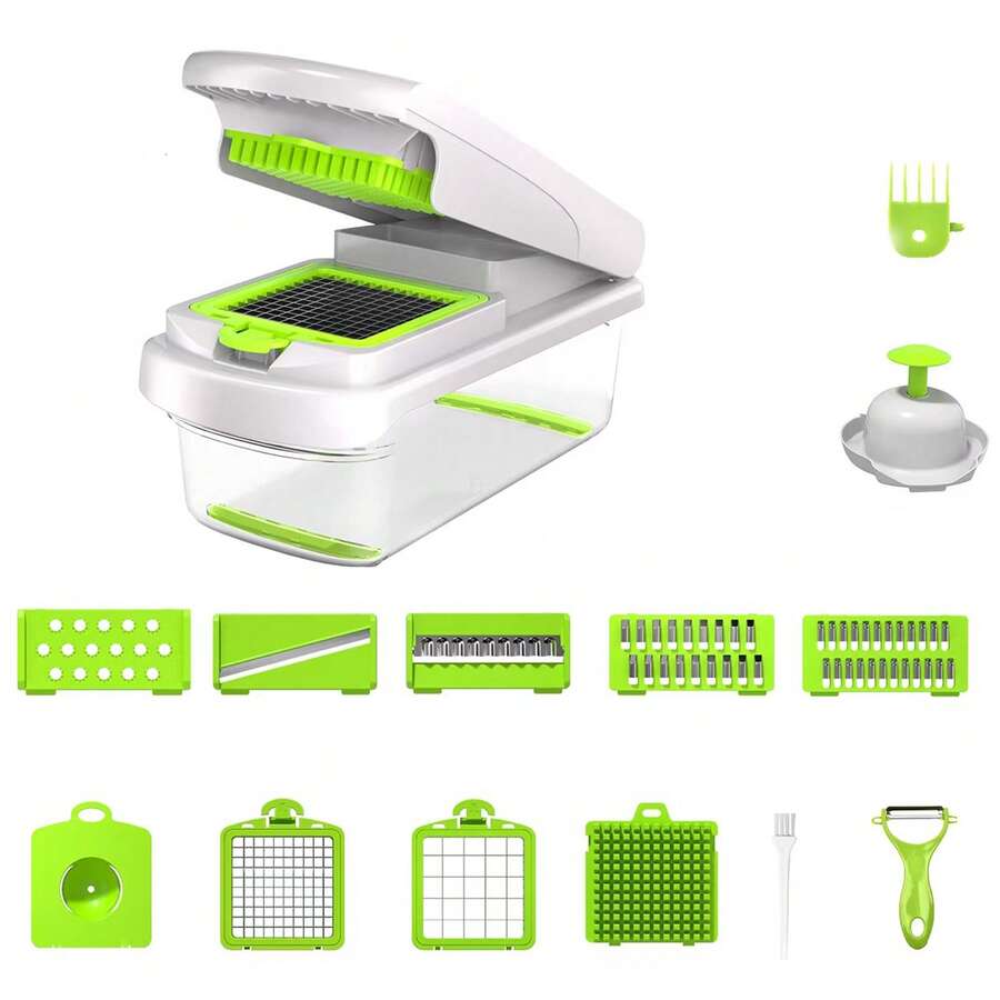 YUNRUX Kitchen Vegetable Slicer, Multifunctional Food Chopper, Vegetable Slicer - 白色 - 查看 1
