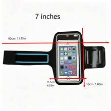 Outdoor Sports Touchscreen Arm Band, Running Phone Storage Pouch, Waterproof Arm Sleeve, Universal Phone Case - Black - View 6