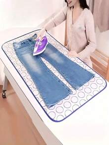 1pc Foldable Ironing Pad, Heat-Resistant Ironing Board For Home Bed Sheets And Clothes, Waterproof Anti-Slip Hanging Soft Ironing Mat For Home And Travel - Multicolor - View 9
