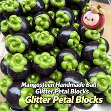 1 Peça Bola de Mangostão Feita à Mão DIY Brinquedo de Alívio de Estresse, Squishies Crocantes com Som ASMR Nítido, Brinquedo de Ponta de Dedo Realista Fofo de Sobremesa em TPR, Brinquedo Sensorial de Alívio de Estresse ASMR - Multicolorido - Visão 4