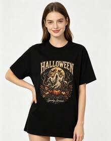 Women T-Shirts - 黑色 - 查看 2