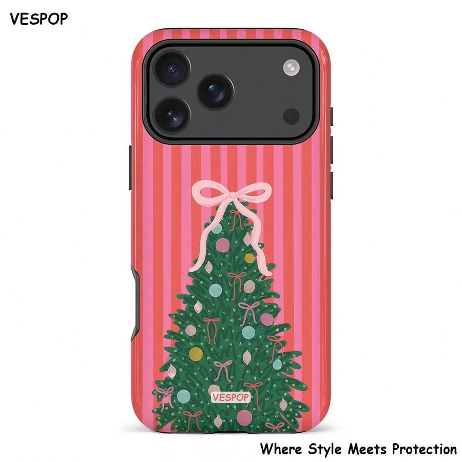 VESPOP Christmas Pattern Phone Case, Thickened 2-In-1 Full Coverage Design, Provides All-Around Protection - For IPhone 18/17/16/15/14/13/12/11 Pro Max/Pro Plus/12 Mini/13 Mini, Compatible With Galaxy S26 S25 S24 S23 S22 S21 Plus Ultra, Compatible With Pixel 8 9 10 PRO - Mixed Color 1 - View 1