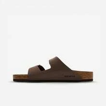Birkenstock Arizona Birkibuc Mocha - White - View 3