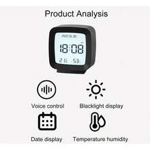 Weather Monitoring Clocks - Black 1pc - View 3