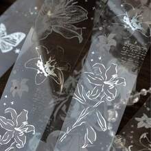 1入 Poetry Prelude PET和紙膠帶，復古植物主題圖案背景拼貼剪貼簿裝飾 - 多色 - 查看 4