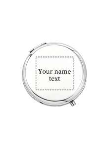 Custom Engraved Portable Makeup Mirror, Personalized Name Pocket Makeup Mirror, Portable Double-Sided Folding Makeup Mirror, Birthday Wedding Bridesmaid Women Gift - Multicolor - View 8