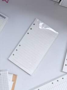صفحات إعادة تعبئة دفتر ملاحظات A6/A7 ب- 6 حلقات/5 حلقات بتصميم بسيط، صفحات مخطط شبكة/نقاط/خطوط/فارغة، ورق إعادة تعبئة محفظة مخطط جيب محمول لميزانية النقد، ورق ملاحظات فضفاض لتتبع النفقات اليومية - A - مشاهدة 13