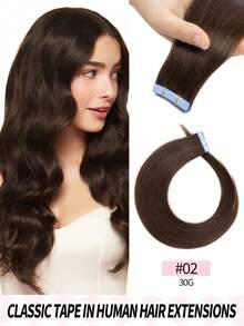 Real Human Hair Seamless Invisible Hair Extensions - Multicolor - View 46