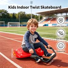 Four-Wheeled Scooter, A Toy Scooter Suitable For Children To Learn Turning, Go-Kart, Four-Wheeled Pedal Bike, Outdoor Racing Bike, Spinning Bicycle For Boys And Girls, Sports And Outdoor Scooter, Perfect Gift - Red - View 7