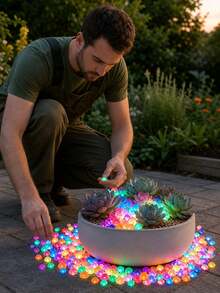 1000/2000/3000pcs Glowing Decorative Stones, Resin Material, Suitable For Holiday Party, Glass Bottle Ornament, Birthday Decoration Box, Garden Yard Ground Decoration - Multicolor - View 5