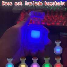 Pixel LED 鑰匙圈小夜燈 RGB 立方燈 互動式 LED 桌燈，適用於臥室、客廳、遊戲室、居家裝飾、家庭劇院、直播、氛圍照明、露營、婚禮裝飾與浪漫聖誕燈飾 - 彩色 - 查看 12