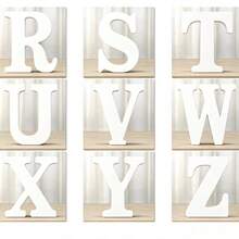 6 Inch White Wooden Letters, Unfinished Wooden Letters, Suitable For Wall Decor, Standing Decor Letters, Sliced Sign Decor, Can Be Used For Crafts, Home Party Projects, Birthdays, Graduation Ceremonies, Etc., Best Gift Choice - 1PC - View 4