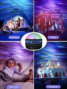 GYJAETM Aurora Projection Lamp, USB Powered LED Comet Effect Lighting Device With Remote Control, Bedroom Starry Sky Projection Equipment, Suitable For Parties, Birthday Parties, Christmas Gifts And Bedroom Home Decor, Can Be Used As Holiday Gift - Multicolor - View 9