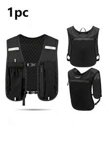 Lightweight Running Water Bottle Vest With Phone Pocket, Cycling Backpack With Multi-Functional Storage And Adjustable Water Bladder, Suitable For Running, Cycling, Hiking, Marathon And Fitness, Unisex - Multicolor - View 12