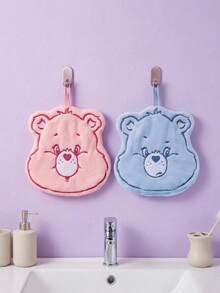 Care Bears 1件卡通熊絨毛掛巾，柔軟吸水手巾，彩虹與雲朵設計，適合浴室與廚房使用，亦可作為可愛的個性化喬遷、週年或生日禮物 - 彩色 - 查看 1