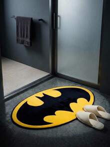 BATMAN X POKOJA LAND 1pc Licensed Cartoon Rug, Soft Plush Floor Mat With Iconic Black And Yellow Design, Cozy And Playful Home D R, Perfect For Bedroom, Living Room Or Kids' Room, Ideal Choice For Fans - 1PC - View 2