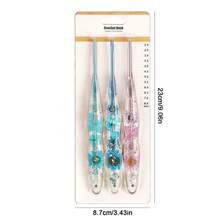 3pcs Transparent Resin Crochet Hooks, Ergonomic Grip, New Colors, Essential Tools For Knitting, Sewing, DIY Handmade Projects, Perfect As Christmas Gifts - 3pcs Blister Pack Of Epoxy Crochet Hooks - View 7