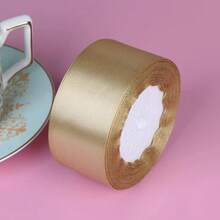 25mm Gold Polyester Ribbon, Luxury Gold, Christmas Holiday Gift Box Packaging Ribbon Wholesale - Gold - View 11