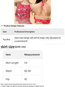Belly Dance Halter Sequin Coin Crop Top Glitter Mesh Irregular Coin Decorated Skirt Stage Performance Dance Outfit - Multicolor - View 8